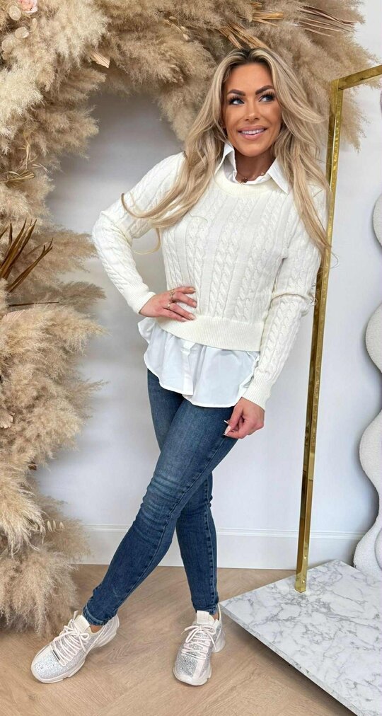 KABEL/BLOUSE SWEAT 5634 BEIGE KABEL/BLOUSE SWEAT 5634 BEIGE