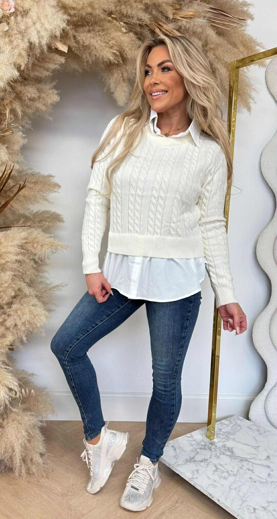 KABEL/BLOUSE SWEAT 5634 BEIGE KABEL/BLOUSE SWEAT 5634 BEIGE