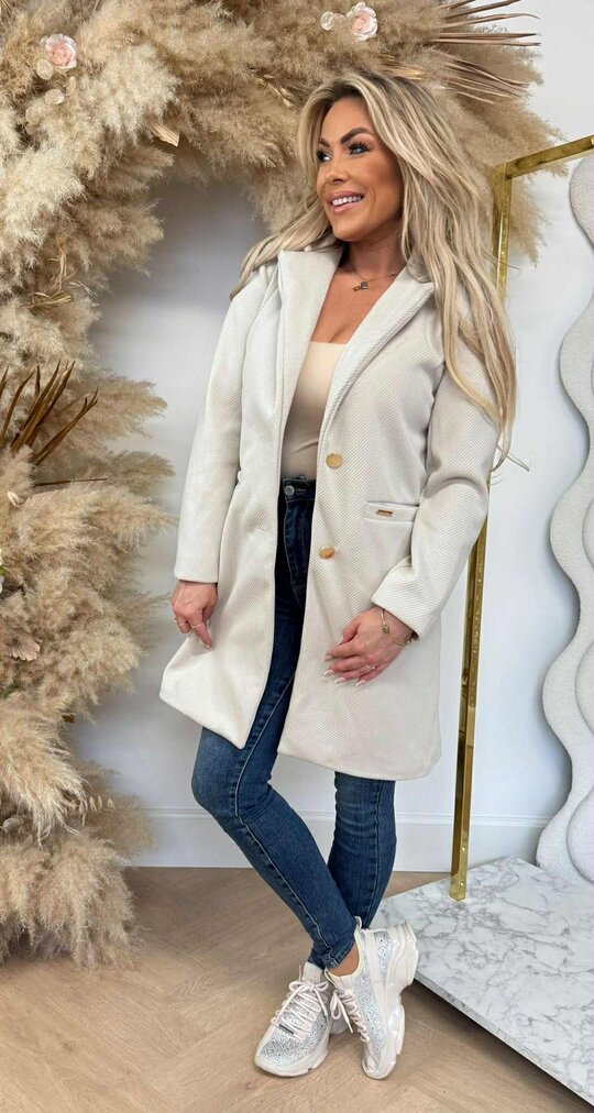 CHIQUE BUTTON TRENCHCOAT BEIGE