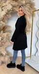 CHIQUE BUTTON TRENCHCOAT BLACK