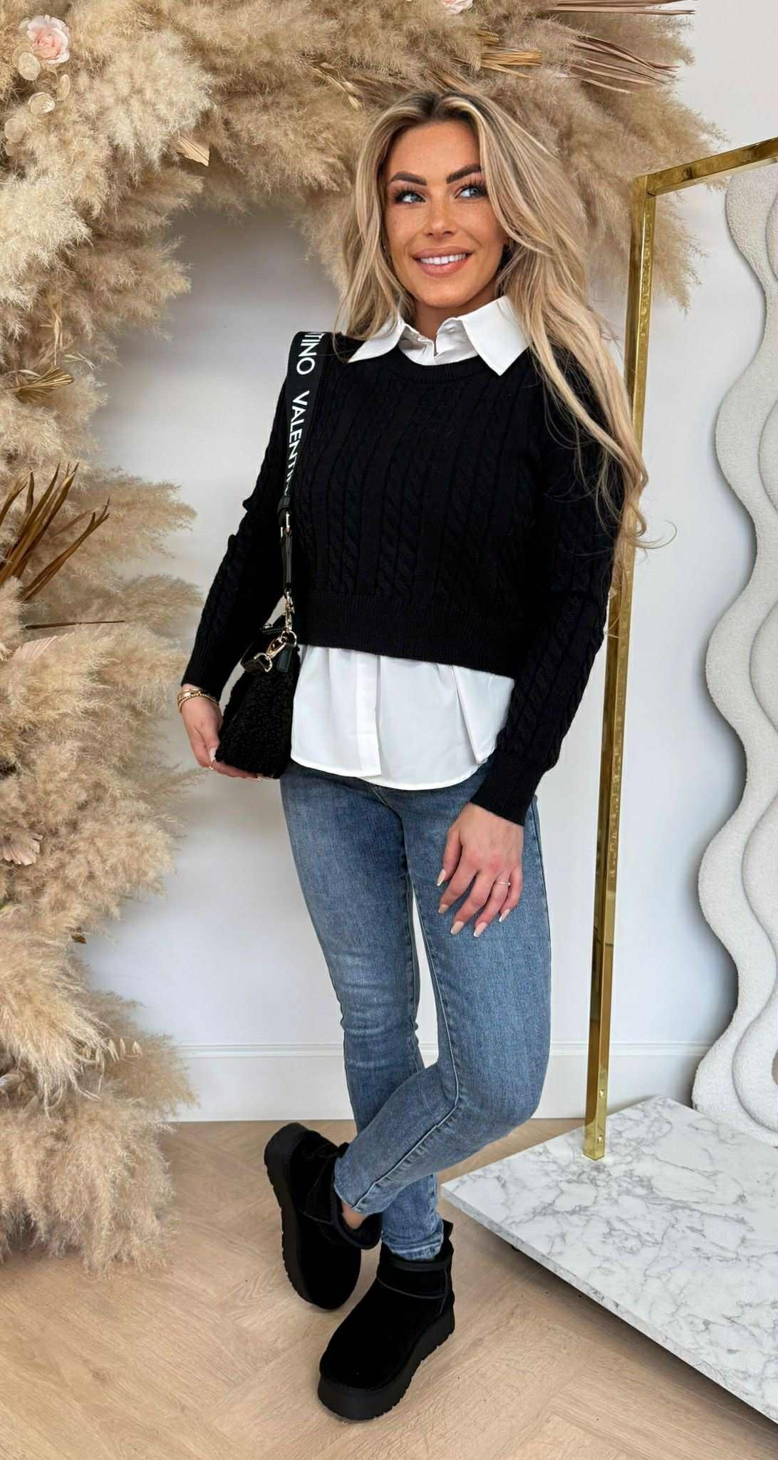 KABEL/BLOUSE SWEAT 5634 BLACK