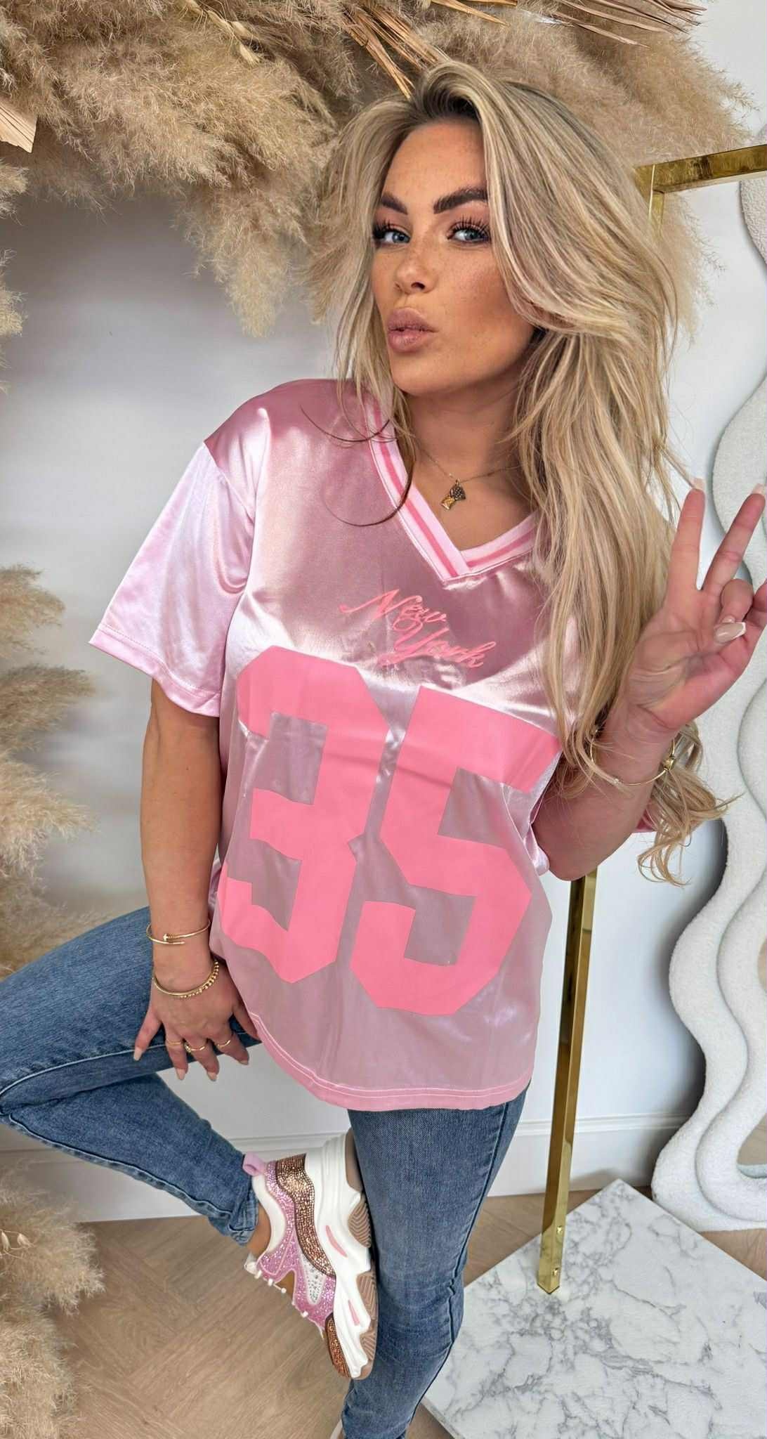 SHINE BASEBALL SHIRT 276 PINK