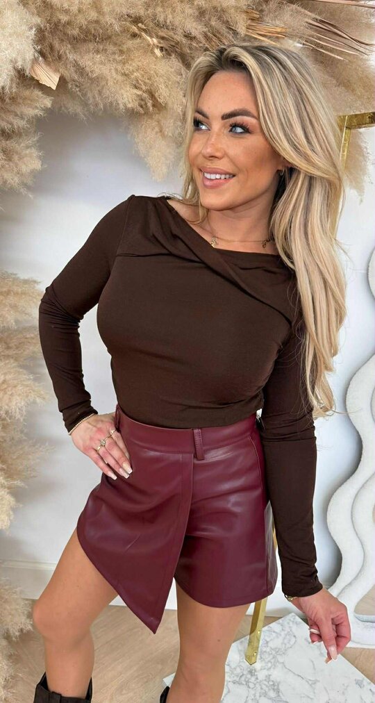 STRETCH TOP 4978 CHOCO