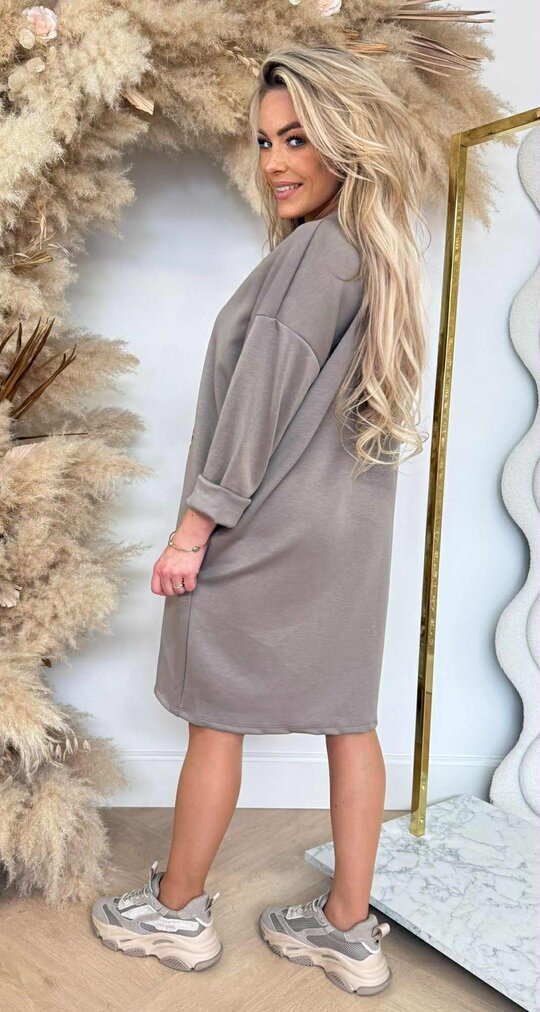 LA MIMA LEO LONG TEE TAUPE