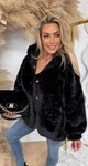 FAUX FUR JACKET 1096 BLACK