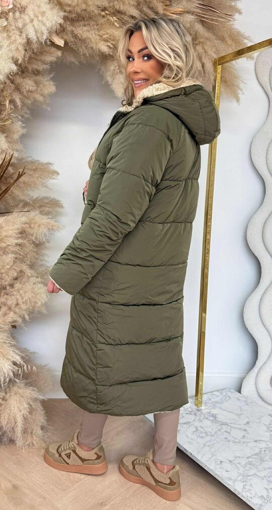 REVERSIBLE PUFFER/TEDDY WINTERJAS 8504 ARMYGREEN