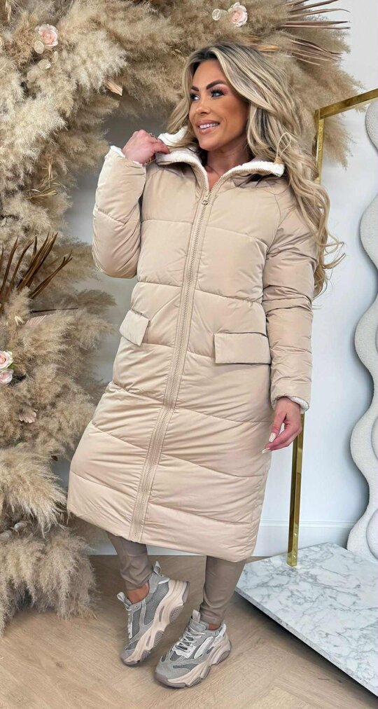 REVERSIBLE PUFFER/TEDDY WINTERJAS 8504 BEIGE