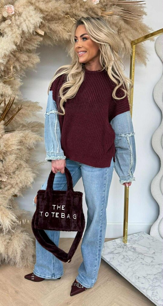 DENIM SLEEVE TRUI 7125 BORDEAUX DENIM SLEEVE TRUI 7125 BORDEAUX
