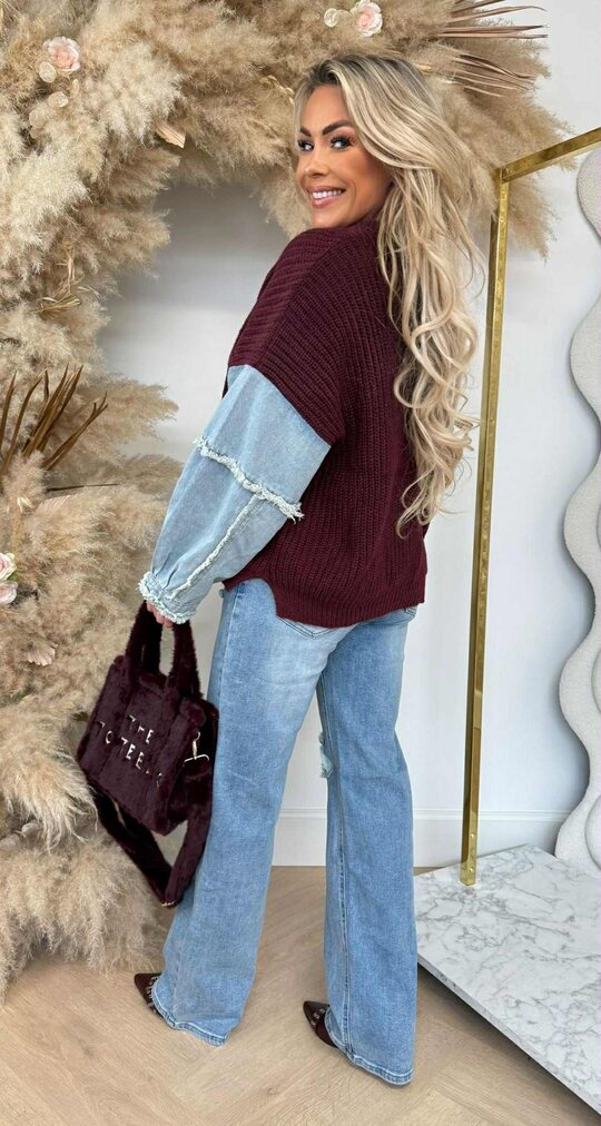 DENIM SLEEVE TRUI 7125 BORDEAUX DENIM SLEEVE TRUI 7125 BORDEAUX
