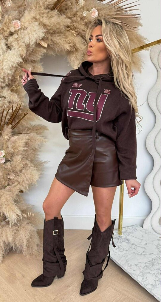 NY HOODY 3831288 CHOCO