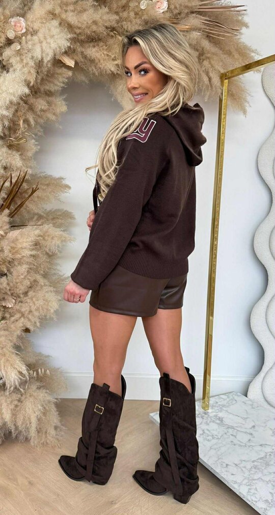 NY HOODY 3831288 CHOCO