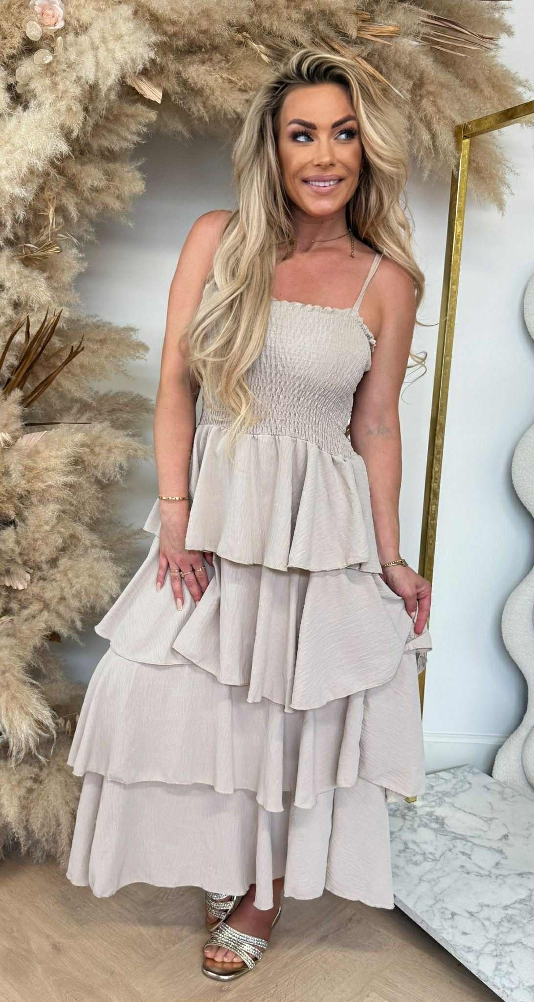FLOWY DRESS BEIGE