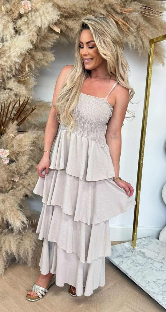 FLOWY DRESS BEIGE
