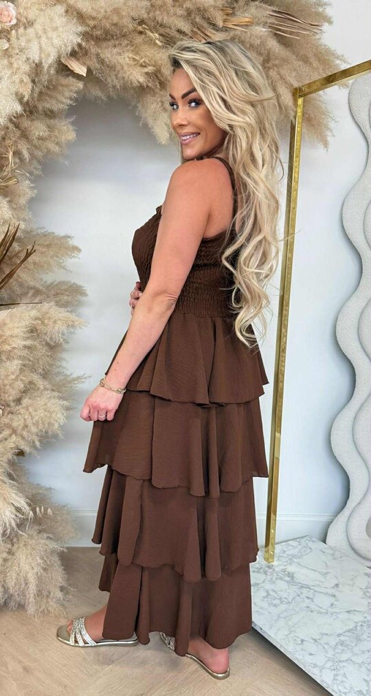 FLOWY DRESS CAMEL FLOWY DRESS CAMEL
