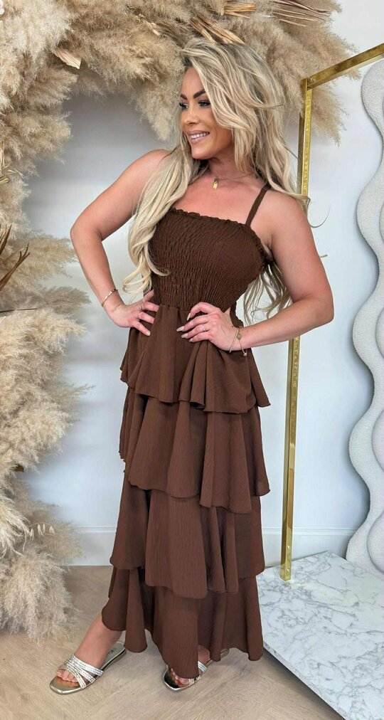 FLOWY DRESS CAMEL FLOWY DRESS CAMEL