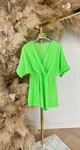 MICHELLE COTTON NEON PLAYSUIT NEONGREEN