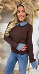 KRAAG DIAMOND SWEAT 5227 CHOCO