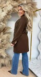CHIQUE BUTTON TRENCHCOAT CHOCO