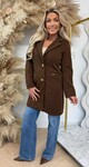 CHIQUE BUTTON TRENCHCOAT CHOCO