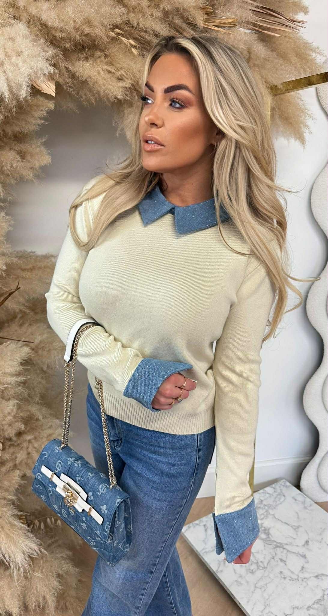 KRAAG DIAMOND SWEAT 5227 BEIGE
