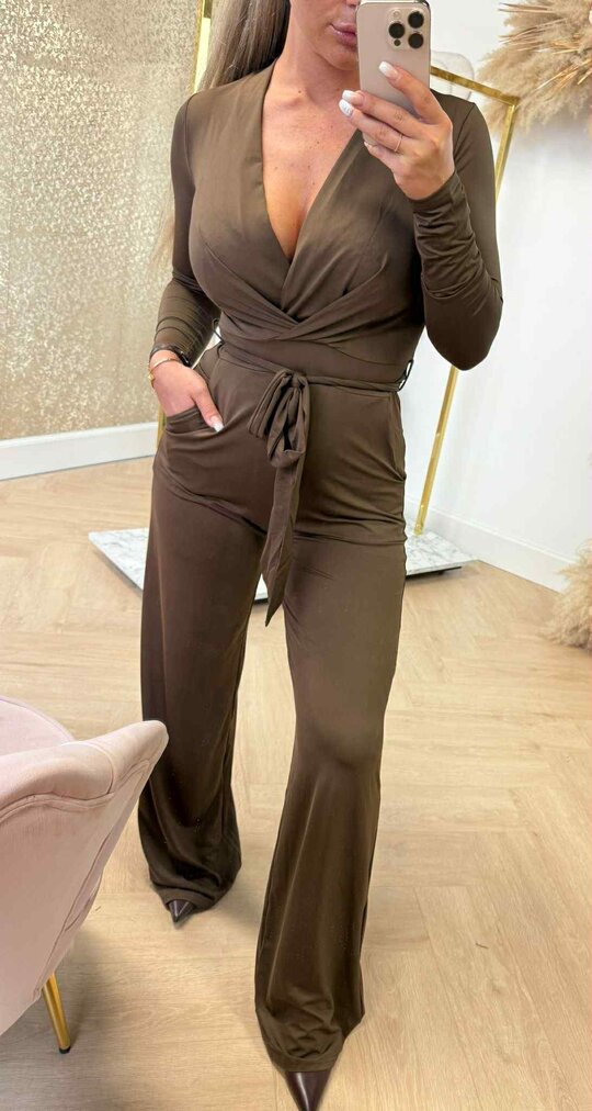 CHIC TRAVEL JUMPSUIT 7561 CHOCO