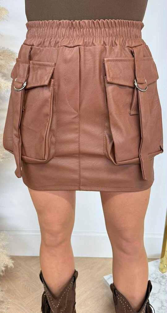 POCKET SKIRT CAMEL
