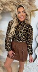 GLAMOUR PRINT TOP 4499 BLACK/GOLD