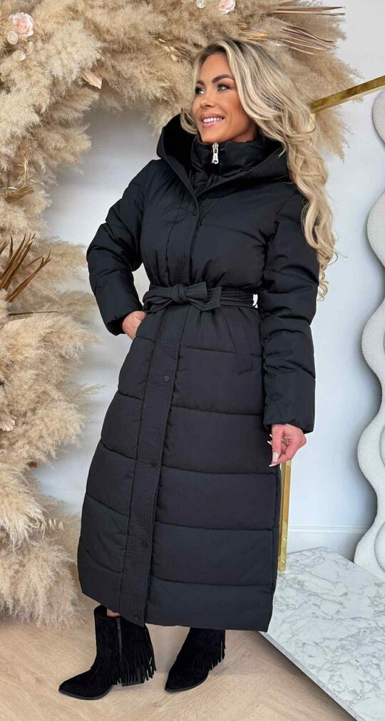 LUS PUFFER LONG WINTERJACKET 2408 BLACK