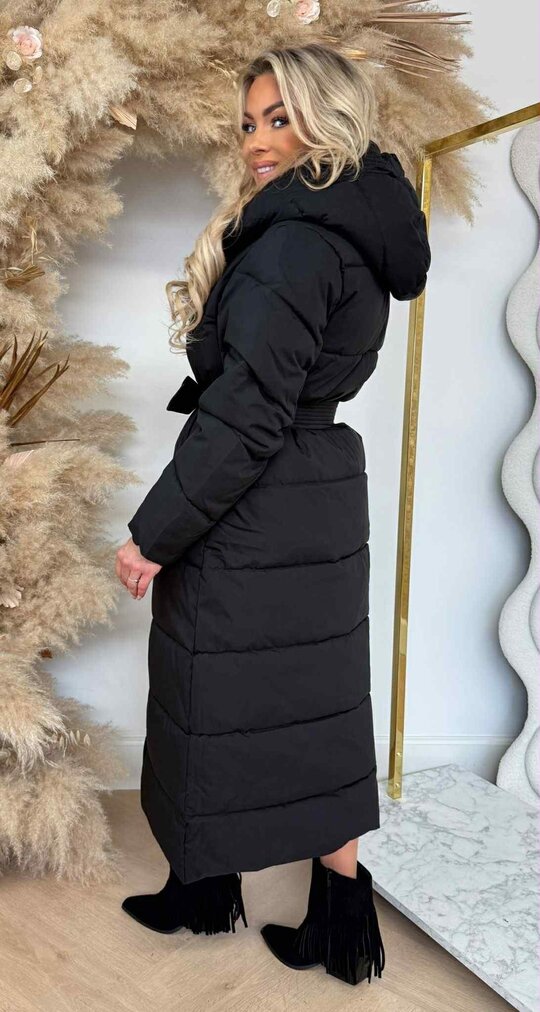 LUS PUFFER LONG WINTERJACKET 2408 BLACK