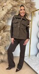 TEDDY BUTTON GILET CHOCO
