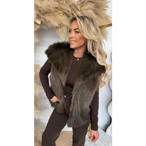 FAKE FUR GILET CHOCO FAKE FUR GILET CHOCO