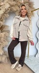 TEDDY BUTTON GILET LIGHTBEIGE