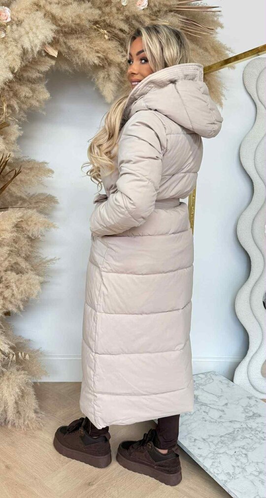 LUS PUFFER LONG WINTERJACKET 2408 BEIGE