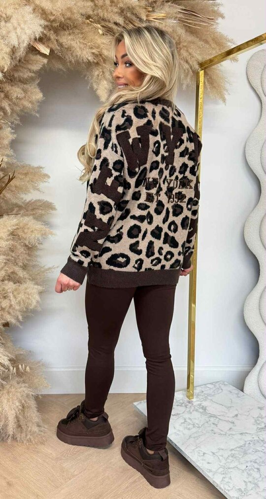 NEW YORK LEOPARD SWEAT 702 CHOCO