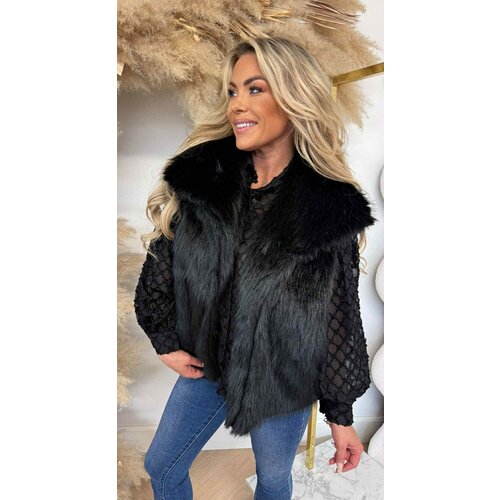 FAKE FUR GILET BLACK FAKE FUR GILET BLACK