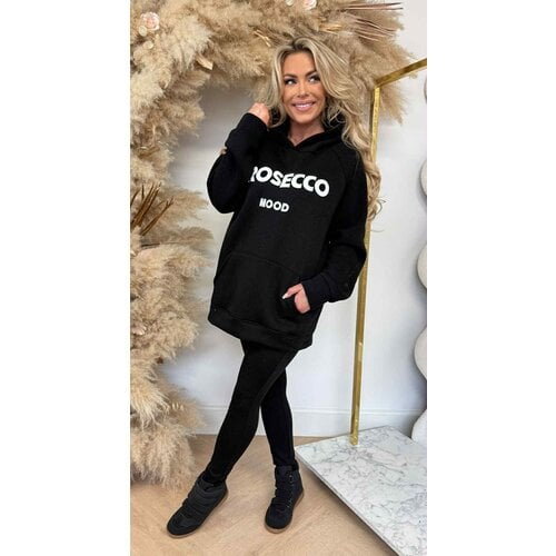 PROSECCO FLEECE HOODIE 8707 BLACK PROSECCO FLEECE HOODIE 8707 BLACK