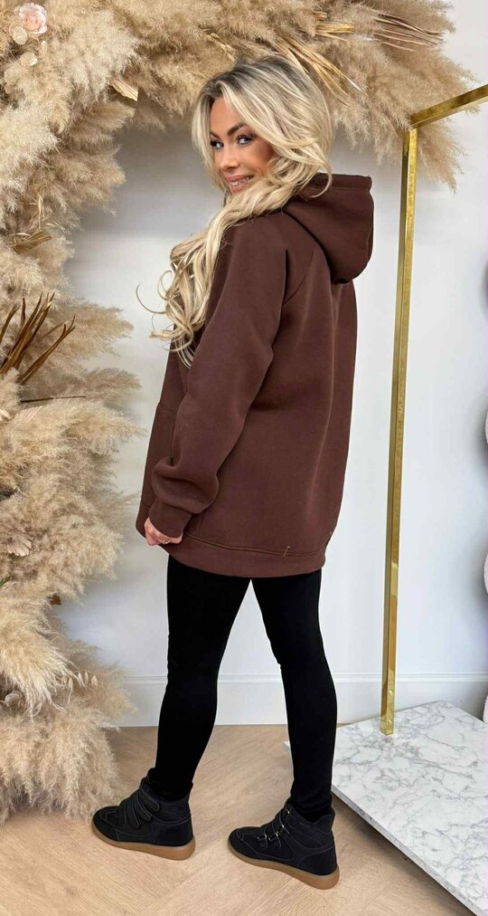 PROSECCO FLEECE HOODIE 8707 CHOCO