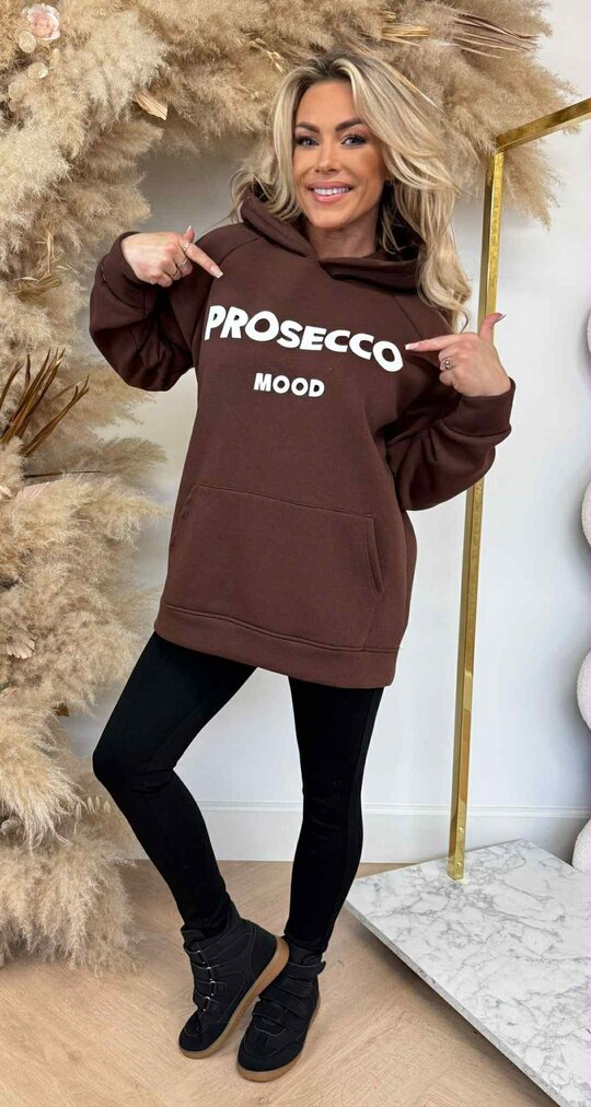 PROSECCO FLEECE HOODIE 8707 CHOCO