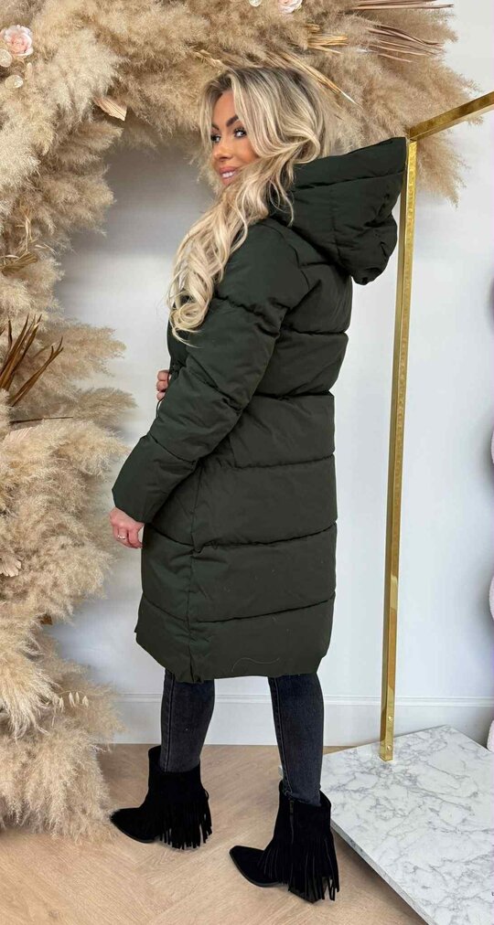 MISSIE LONG WINTERJACKET 2436 ARMYGREEN