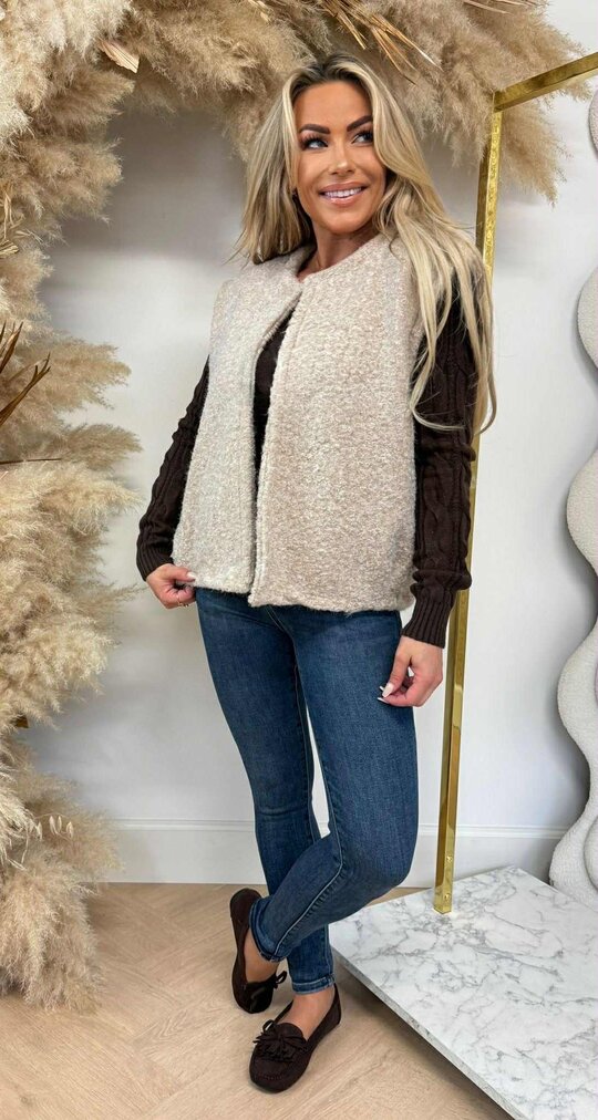 BOUCLE GILET BEIGE