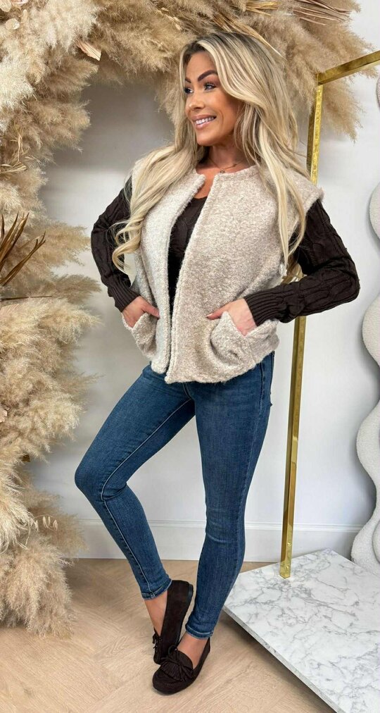 BOUCLE GILET BEIGE