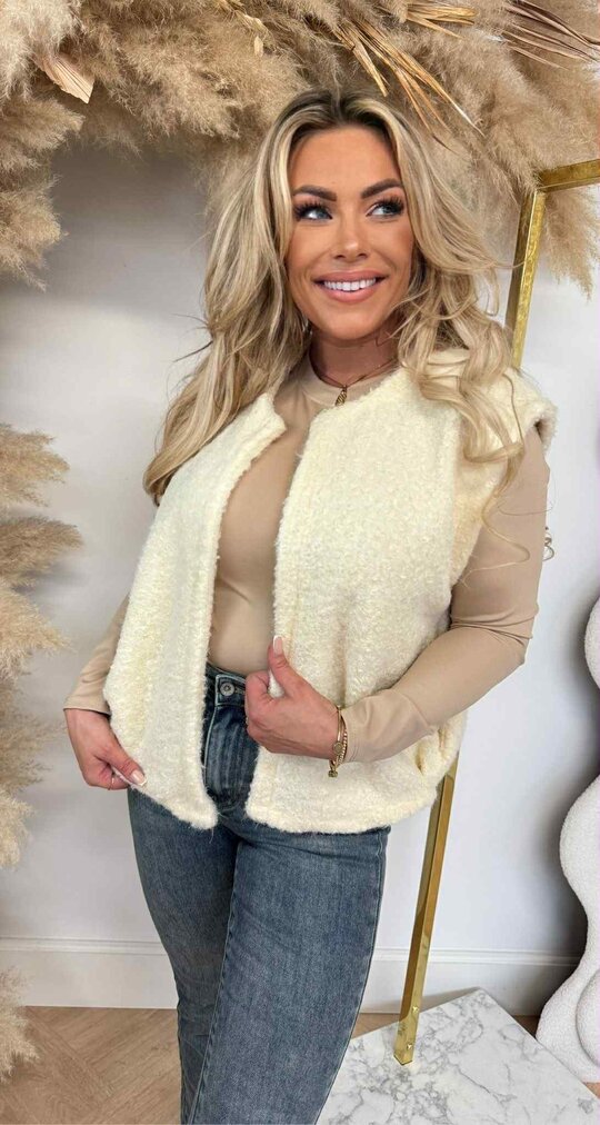 BOUCLE GILET CREME