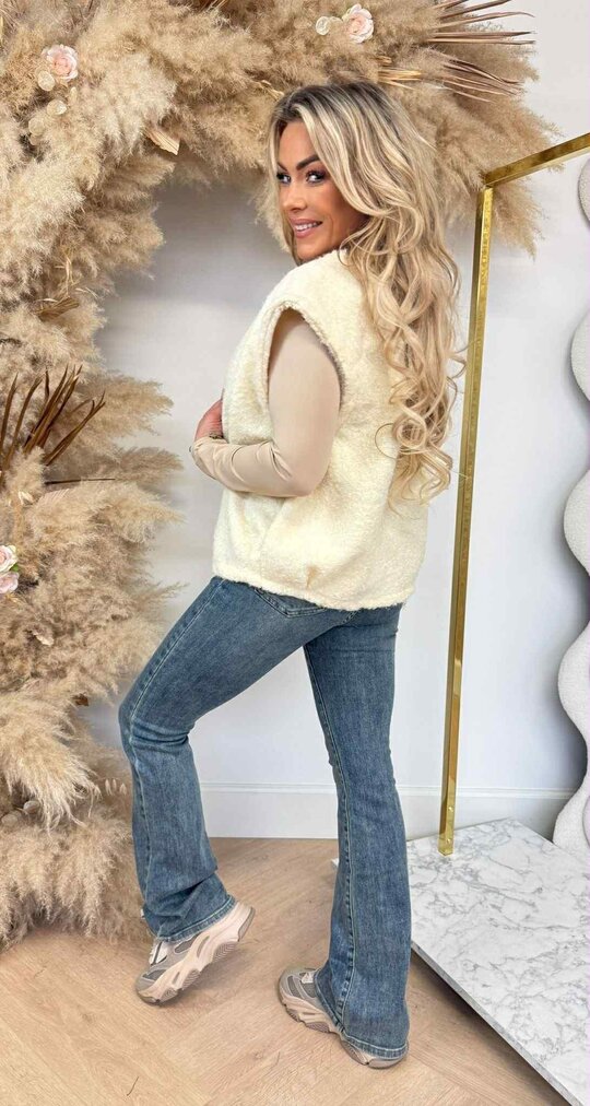 BOUCLE GILET CREME