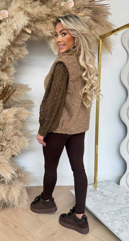 BOUCLE GILET CAMEL