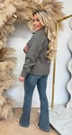ZIP BOUCLE JACKET DARKGREY