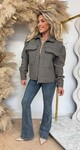 ZIP BOUCLE JACKET DARKGREY