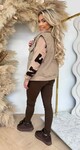 TEDDY BUTTON GILET TAUPE