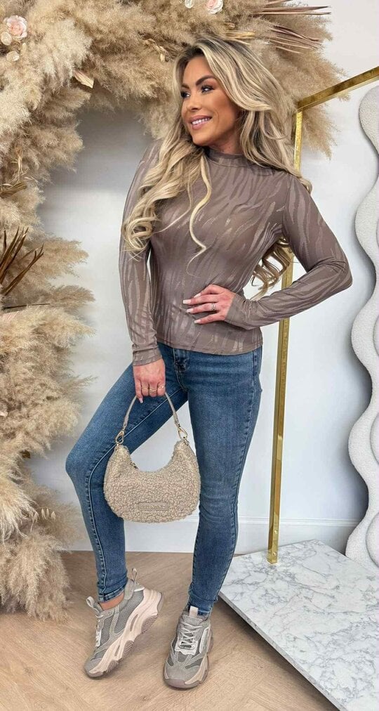 BY SWAN SHINE TOP 8502 TAUPE