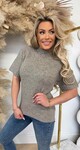 BY SWAN KNITTED SHORT SLEEVE SWEAT 652 KHAKI
