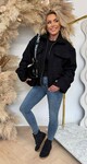 ZIP BOUCLE JACKET BLACK